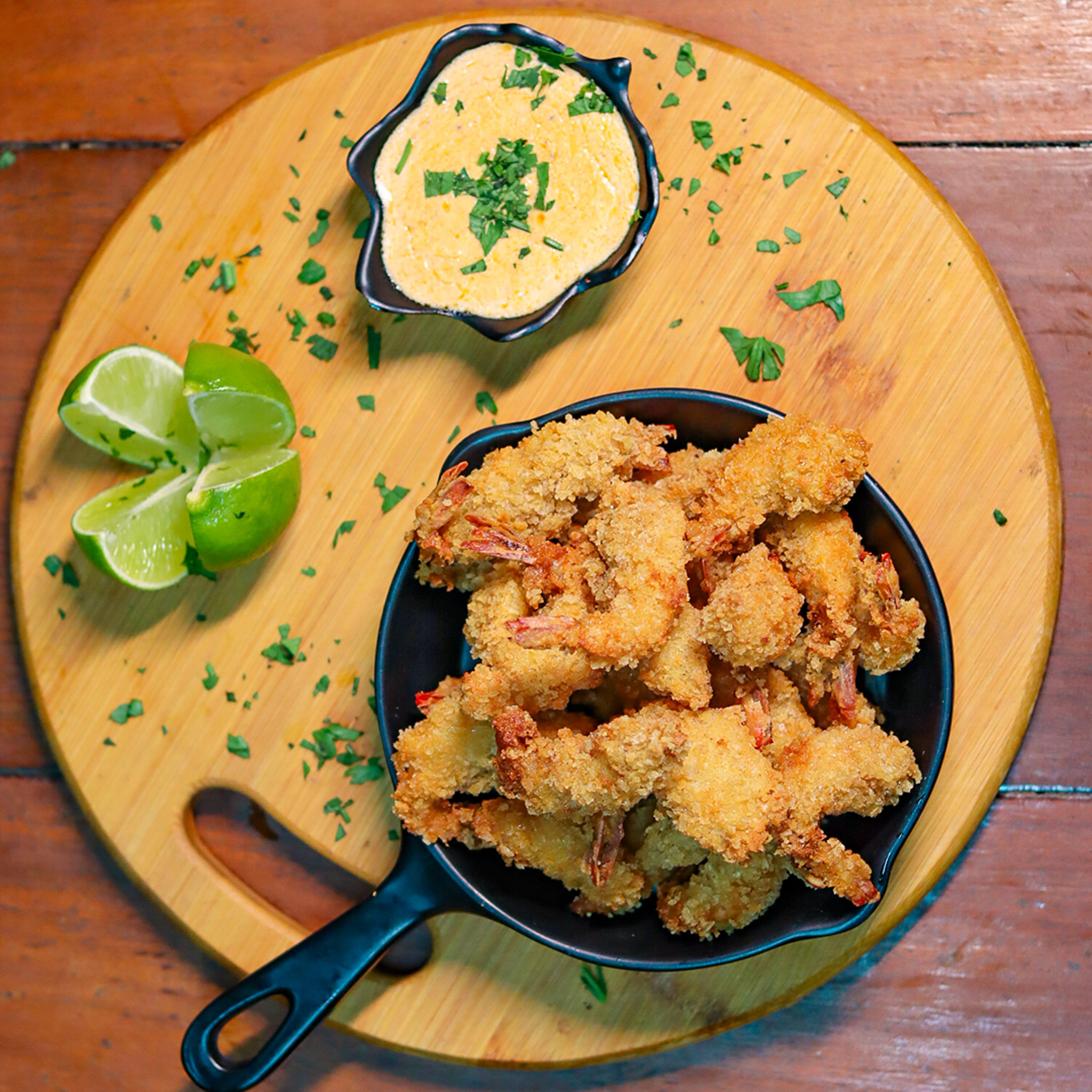 Camarão à Milanesa